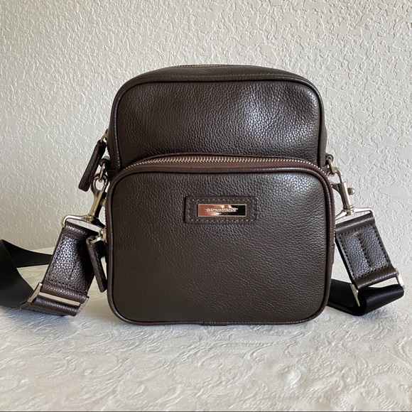 Burberry brown leather crossbody bag - Picture 1 of 11